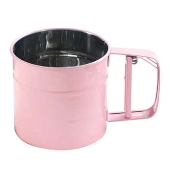 

Handheld Flour Sifter Baking Mesh Sieve Cup Hand-Pressed Flour Shaker for Icing Sugar Baking Tools TB Sale