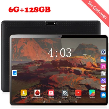 

2021 Newest 10 inch tablet pc Android 8.0 Octa core 6GB+128GB 3G 4G Dual SIM card 1280*800 curved screen WIFI Smart tablets 10