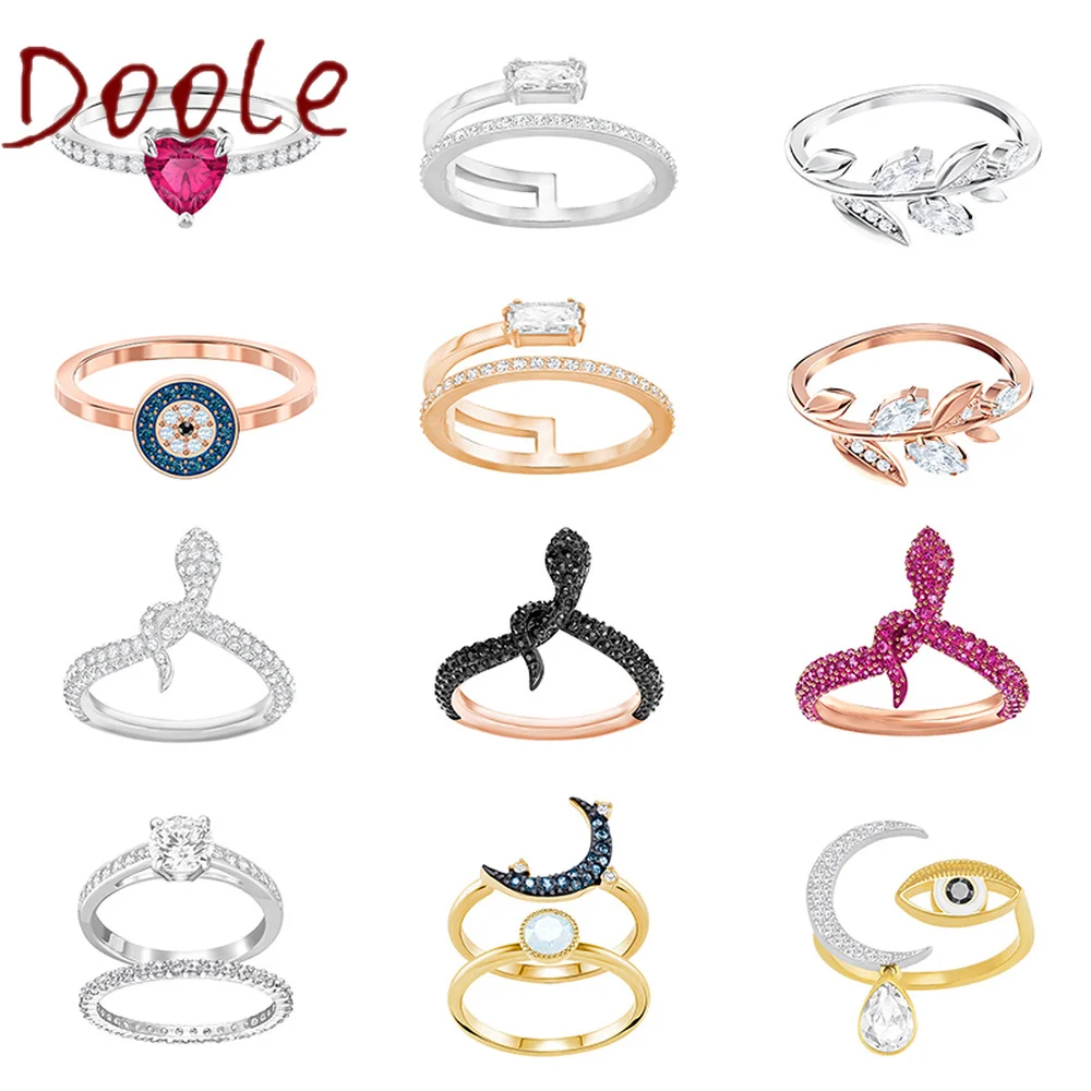 

High Quality SWA Fashion Jewelry Original Fashion Ring Magic Eye Bowknot Fox Bee Butterfly Brick Twisted Ring Romantic Women