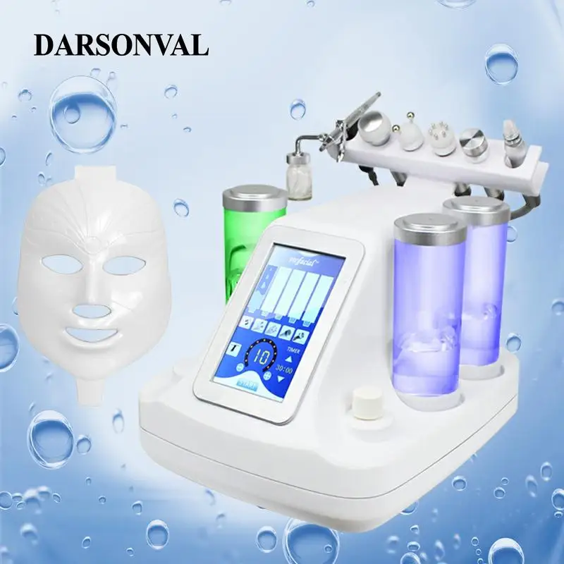 DARSONVAL Hydra для лица 6 в 1/7 в 1 маленькие пузырьки устройство для ухода за кожей ультразвуковая RF Глубокая очистка пор машинка для массажа лица
