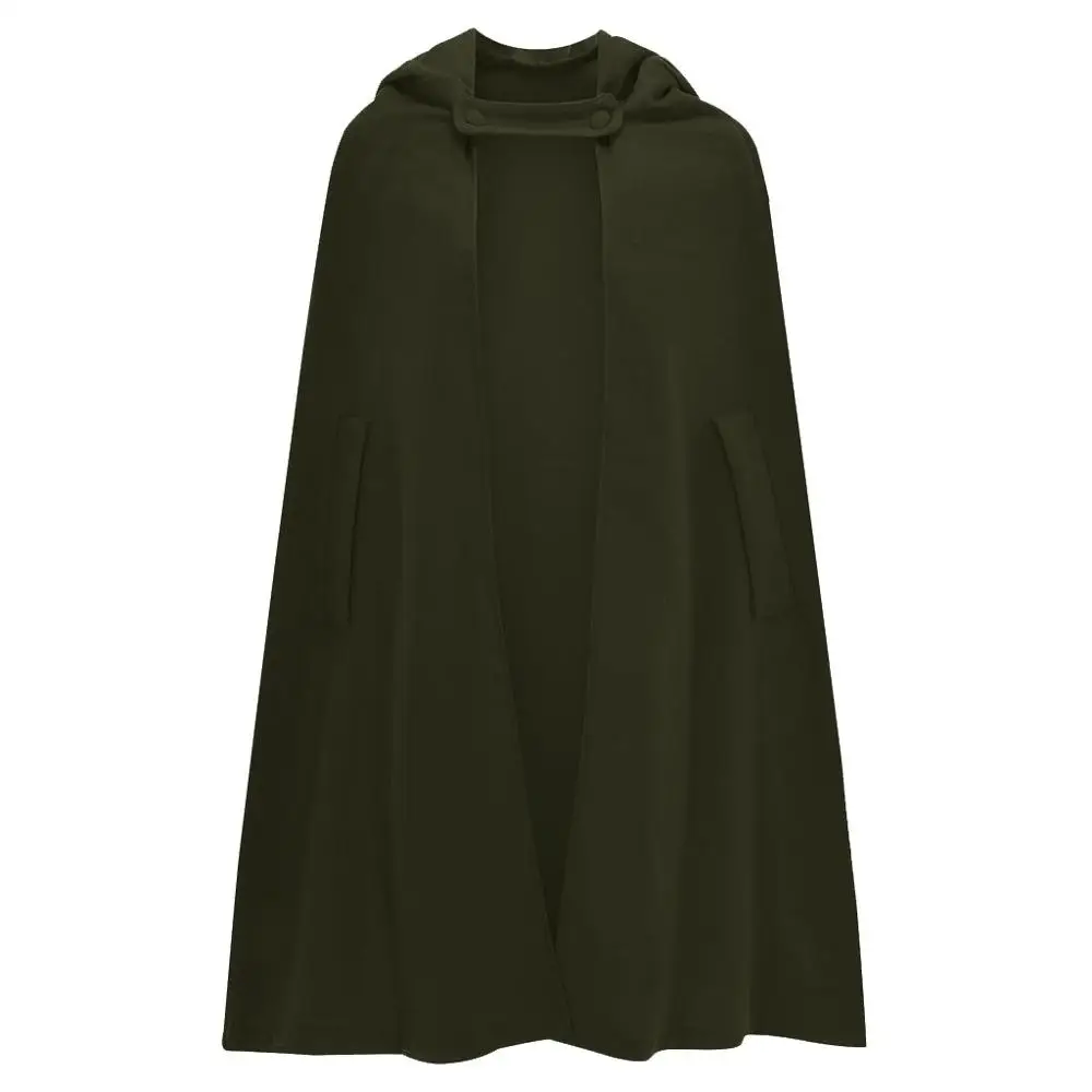 Модный женский плащ, шаль, открытый перед, кардиган, куртка, накидка, пончо, плюс плащ, пальто, осень, манто с капюшоном, Свободное пальто - Цвет: C