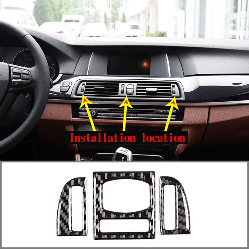 

For Bmw 5 Series F10 F182011-2017 Central Control Air Outlet Pulley Sticker Real Carbon Fiber (Soft) Car Interior Accessories