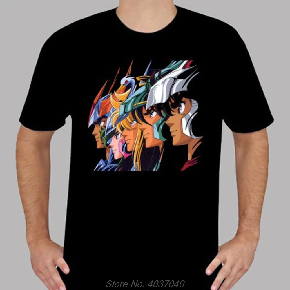 Новая мужская черная футболка в ретро-стиле с героями мультфильмов «Sainte Seiya* Pegasus Phoenix», Лидер продаж, новая Мужская хлопковая футболка, футболки в стиле Харадзюку