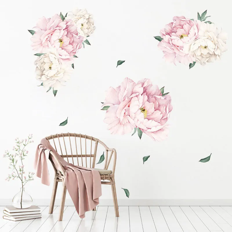 

Wall Sticker Peony Flower Creative Sticker Wall Decals Bedroom Home Decoration Kids Room Decor