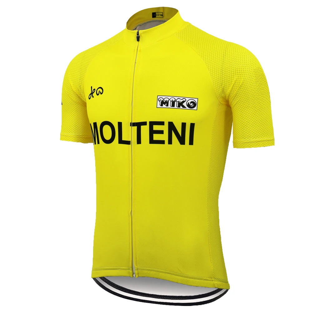 MOLTENI желтая велосипедная майка ropa ciclismo go pro team Одежда mtb Джерси одежда для спорта