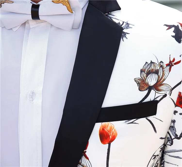 Китайский стиль традиционный костюм с принтом удобный трехмерный пошив свадебное фото представление хост