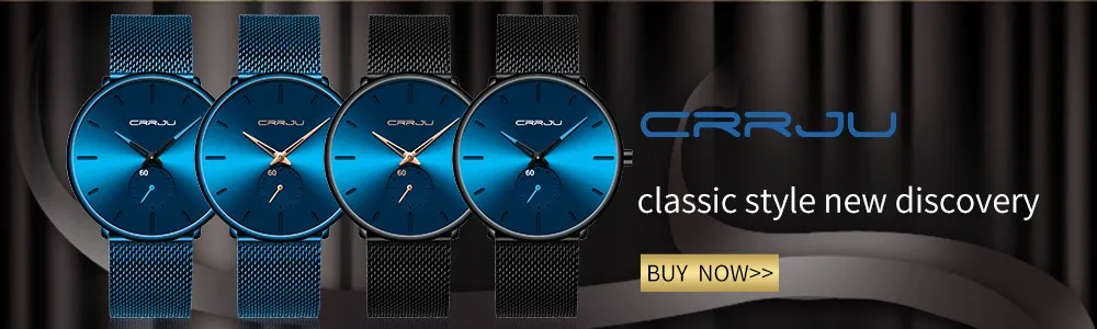 CRRJU men watch Top Brand Luxury men's wristwatch Fashion Casual ultra-thin Minimalist watch Quartz date clock Relogio Masculino