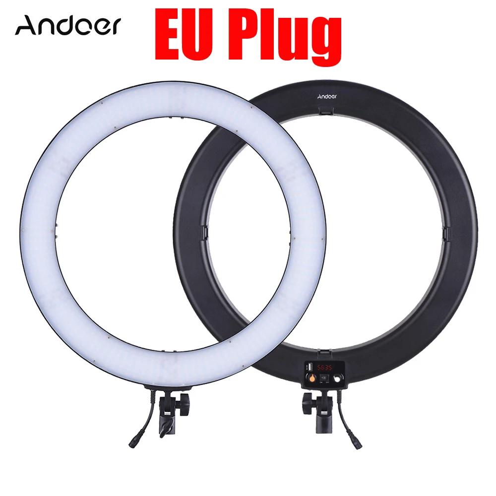 Andoer RL720B Профессиональный 1" 720 шт. светодиоды Регулируемая яркость CRI90+ с держателем телефона Горячий башмак адаптер для DSLR камеры - Цвет: Красный