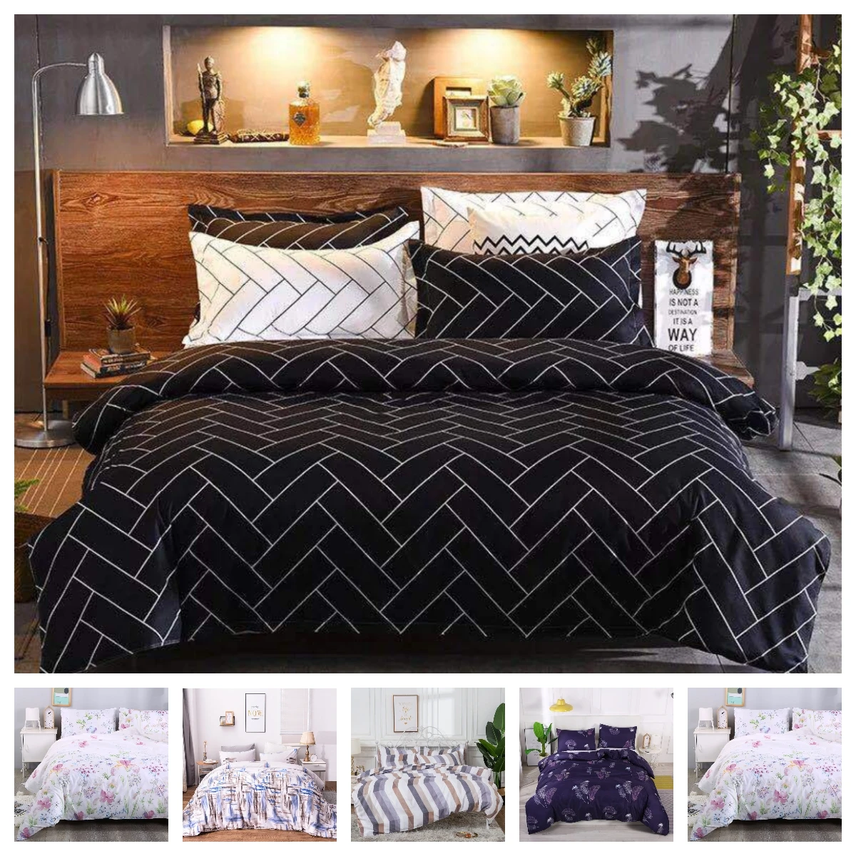 

2020 New Pattern Fashion Printing 2/3 Pcs Duvet Cover Set 1 Quilt Cover + 1/2 Pcs Pillow Cases Twin Double Full Queen King
