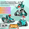Smart Programming RC Robot 360°Rotation 408PCS DIY Assembly Blocks 3 Styles Gravity Sensor Dual Remote Control RC Tank Toys Gift 1