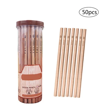 

50pcs HB Pencils Environment-friendly Non-toxic Graphite Pencils Students Stationery Supplies Writing Pen