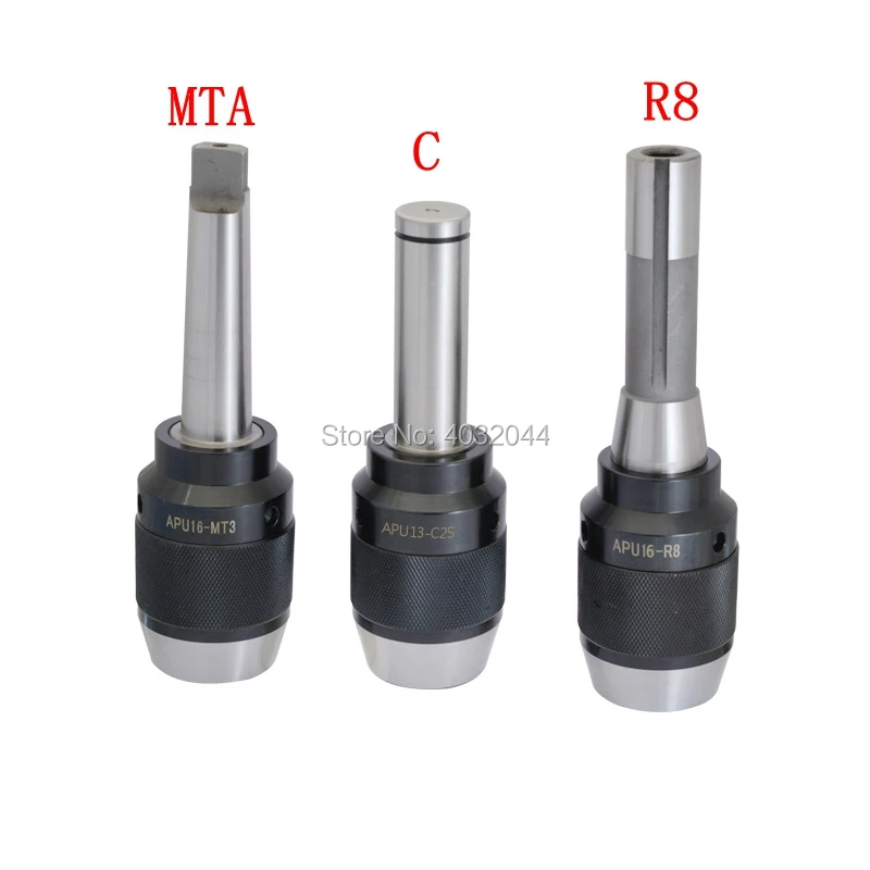 

1pcs Morse chuck MT2 MT3 MT4 C20 C25 C32 R8 APU13 APU16 7/16 M10 tool holder self tightening drill chuck for drilling machine