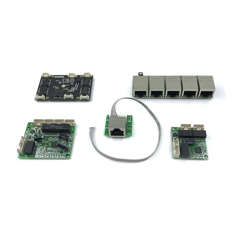 Неуправляемый 5 портовый 10/100M промышленный модуль коммутатора Ethernet PCBA плата OEM