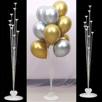 

2set 11Tubes Balloon Stand Holder Plastic Balloon Stick Happy Birthday Balloon Kids Baby Shower Adult Wedding Party Decoration