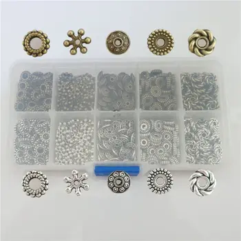 

500Pcs Jewelry Making Finding Kits Spacer Beads Box DIY Material Handmade Assortment Accessories for Bracelet Necklace
