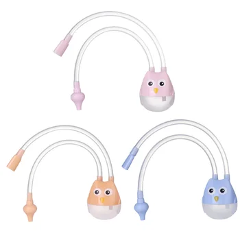 

3Pcs Baby Nasal Aspirator Safe Chic Soft Owl Nose Aspirator Preventing Backflow Aspirator Nose Inhaler Infant Supplies