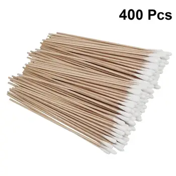 

4 Packs Pet Dog Cleaning Swabs Single Head Cotton Swab Wooden Disposable Cotton Cwabspet Cat Dog Cleaning Tool (400pcs/4 Packs)
