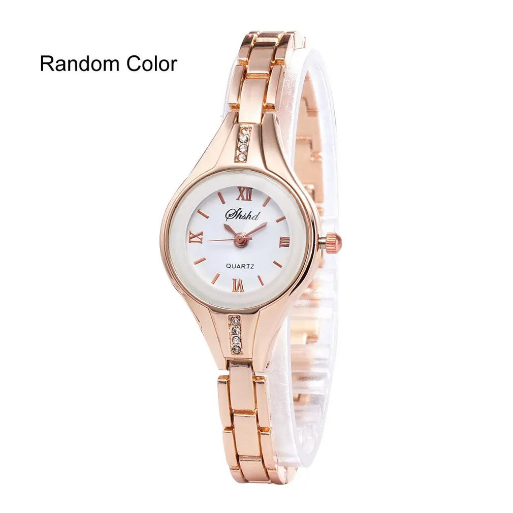 

Korean Style Fashion Student Bracelet Watch Ladies Rhinestone Decoration Bracelet Wrist Watch Casual Watch Gift