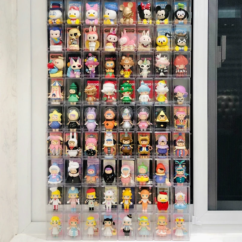 Toy Storage Box Anime Figure Rack Dustproof Transparent Plastic Single Display Cabinet Doll Organizer Gifts for Child and Friend