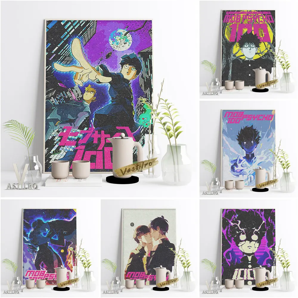 

Mob Psycho 100 Classic Anime Cartoon Role Poster Print Art Wall Stickers Canvas Painting Living Room Otaku Bedroom Home Decor