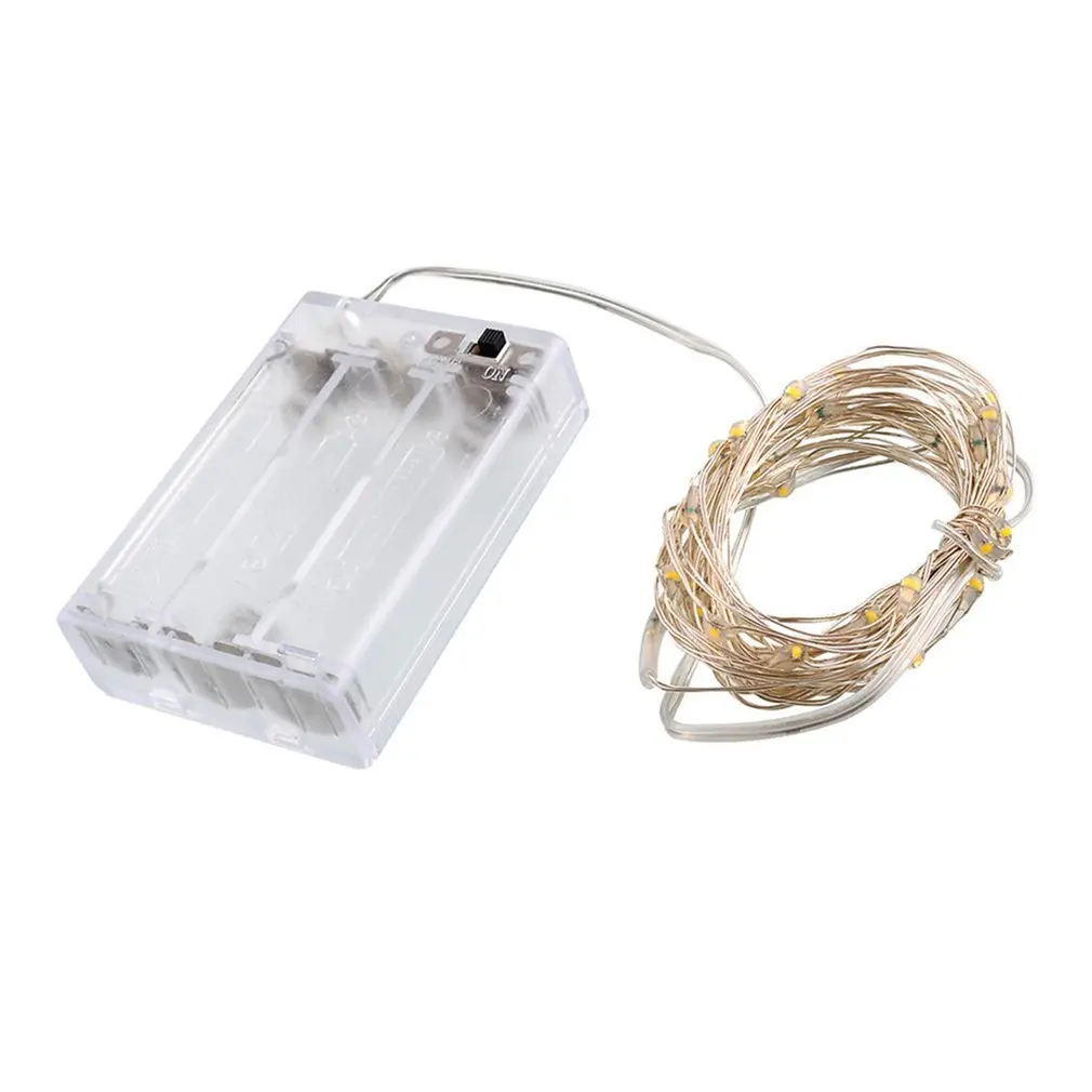 

Flexible LED Copper Wire String Light Party Lamps Indoor & Outdoor DIY Decorative Lights AA Battery Operated 10m/33ft 100 Leds