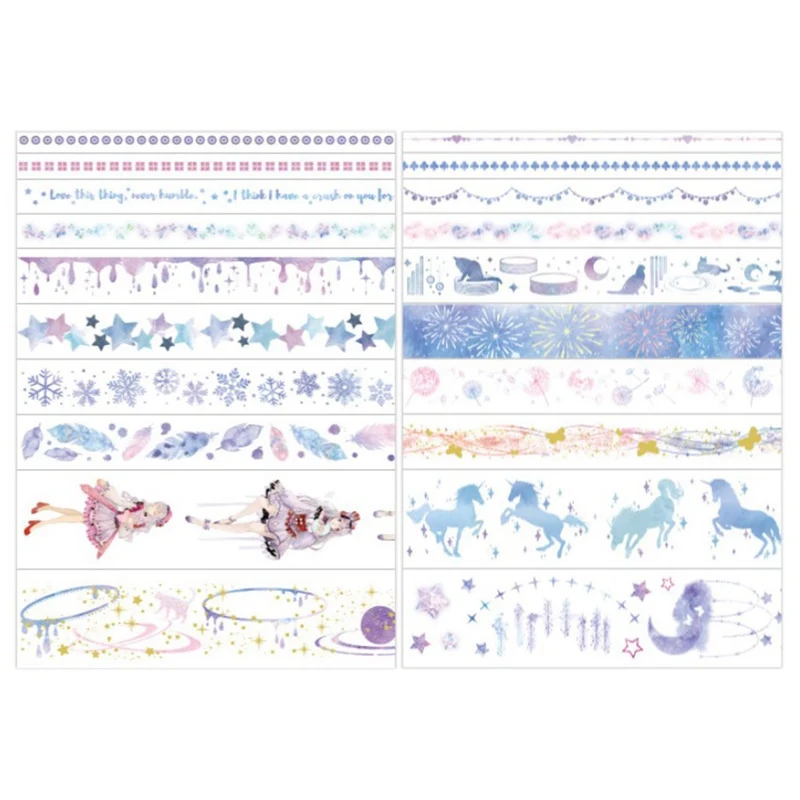 

20 Rolls/Set Washi Tape Japanese Paper DIY Planner Masking Tape Adhesive Tapes Stickers Decorative Stationery Tapes