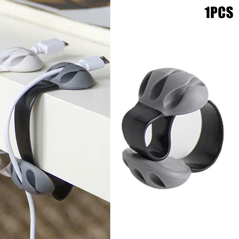 1pcs Кабельный зажим стол аккуратный органайзер для проводов шнур USB зарядное устройство держатель Fixer HUG-предложения - Цвет: 1pcs