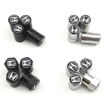 

4Pcs metal SPORT Emblem Car Tire Valve Caps Case For Honda Accord Civic CRV Fit HR-V Vezel Odyssey City Jazz Jade Stream