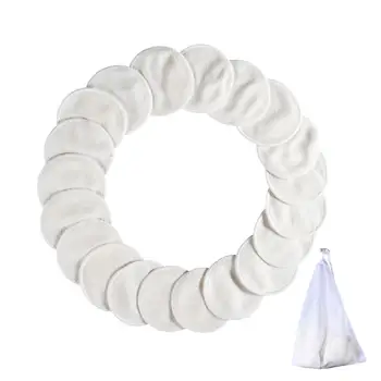 

20Pcs/bag Makeup Remover Pads Reusable Natural Bamboo Cottons Facial Skin Caring Pads With Laundry Bag Dropshipping