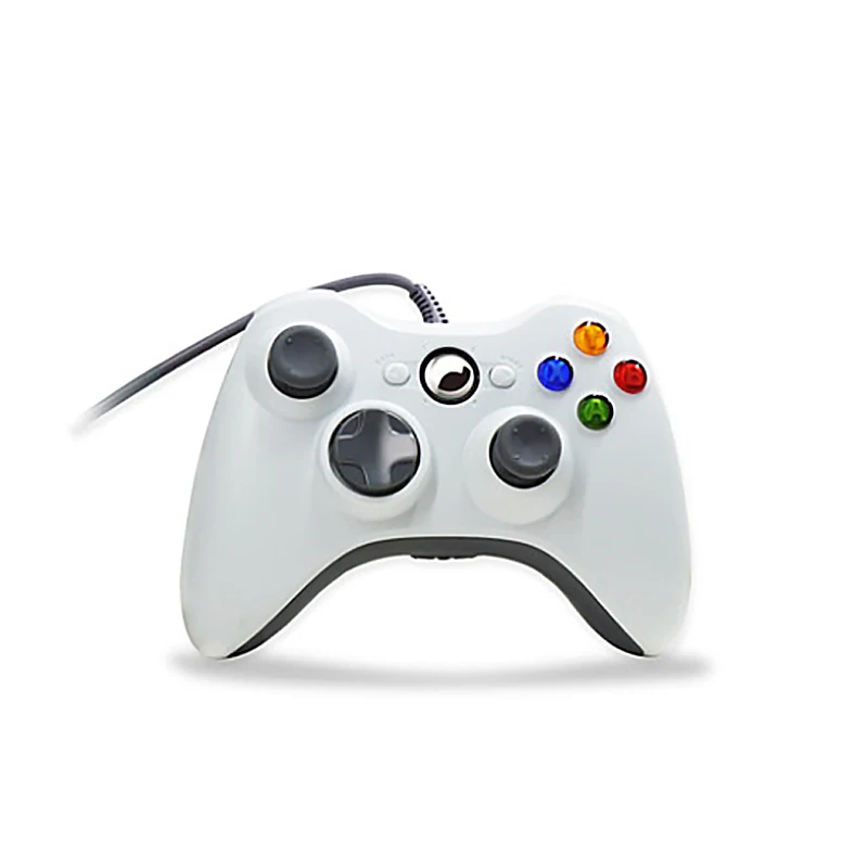 Wired White Геймпад для xbox 360 беспроводной контроллер для xbox 360 контроллер беспроводной джойстик для xbox 360 игровой контроллер геймпад джойпад - Цвет: Wired White
