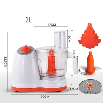 

220v 2L Electric Automatic Slicer Machine Household Vegetable Meat Shredding Machine Multifunctional Food Mixer Garlic Peeler