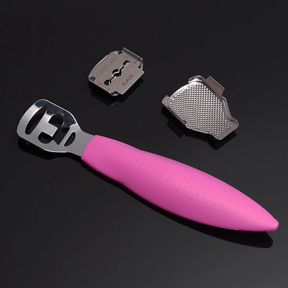 1pc Stainless Steel Pedicure Tools Dead Skin Remover with 10pcs Foot Pedicure Blades Foot Care Tool Callus Remover