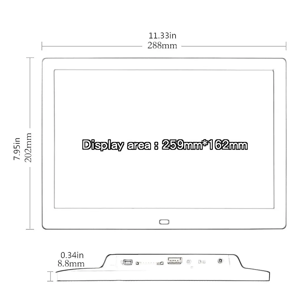 12-дюймовая цифровая фото рамка для фото и музыка Hd видео цифровых носителях рекламы 15,6 узкая рамка пульт дистанционного управления электронный альбом