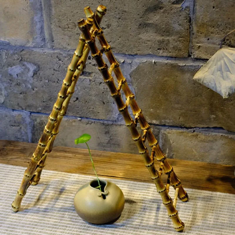 

HOT Bamboo Ladder Shaped Tea Cup Holder for Kitchen Tea Cup Drying NDS