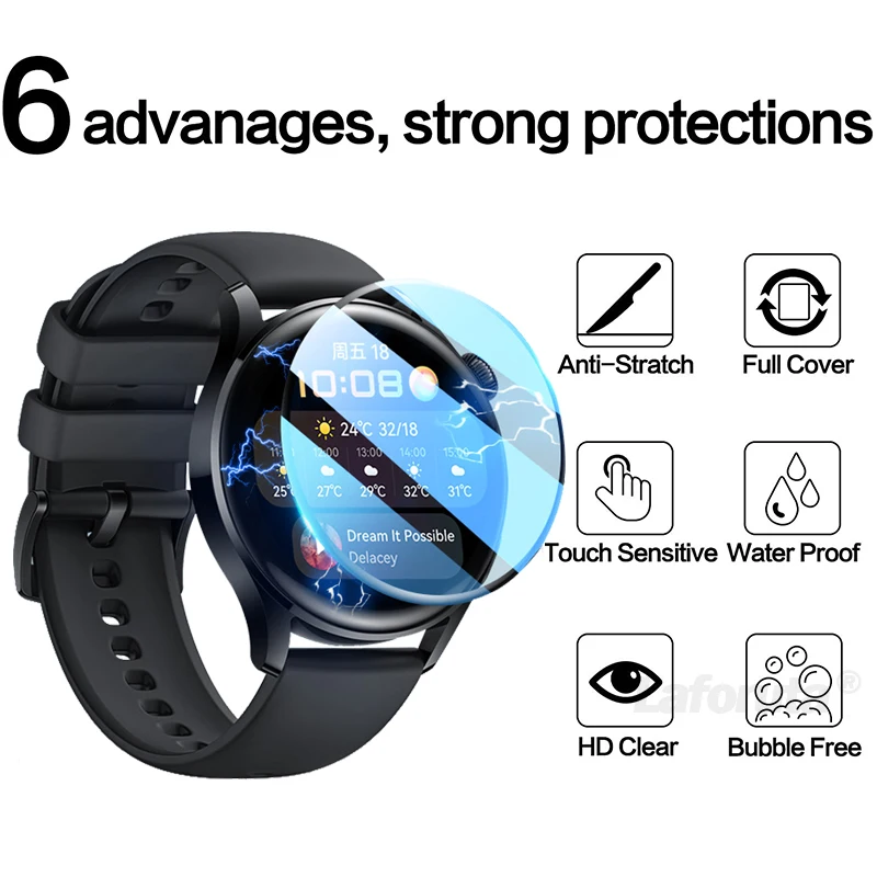 3 sztuk szkło hartowane dla Huawei zegarek 3 Pro 48mm szkło ochronne dla huawei GT 2 e Screen Protector Film smartwatch akcesoria