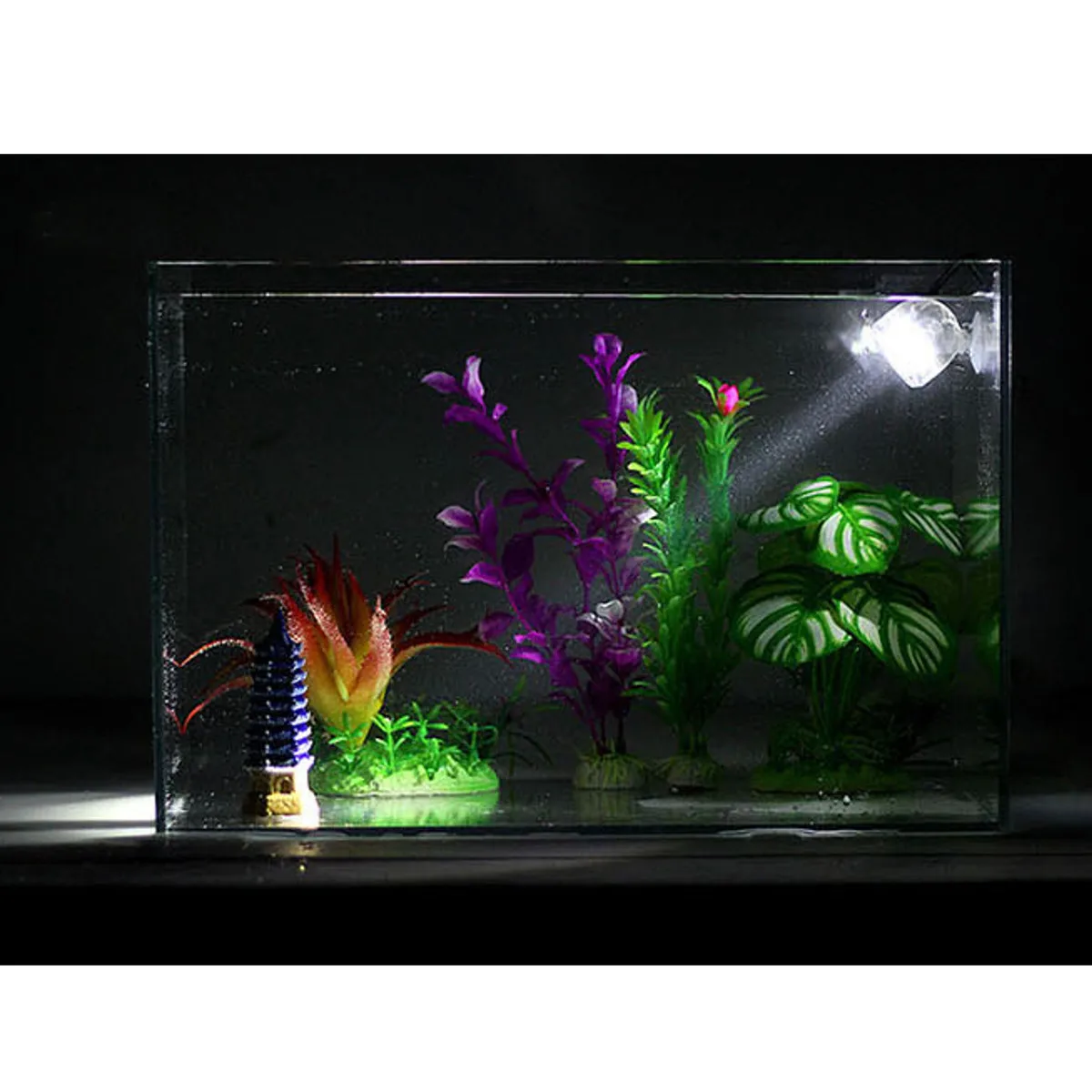 Цветной аквариумный светодиодный светильник непроницаемый подводный светодиодный свет для аквариума подводный электронное освещение лампа 1 Вт - Цвет: White