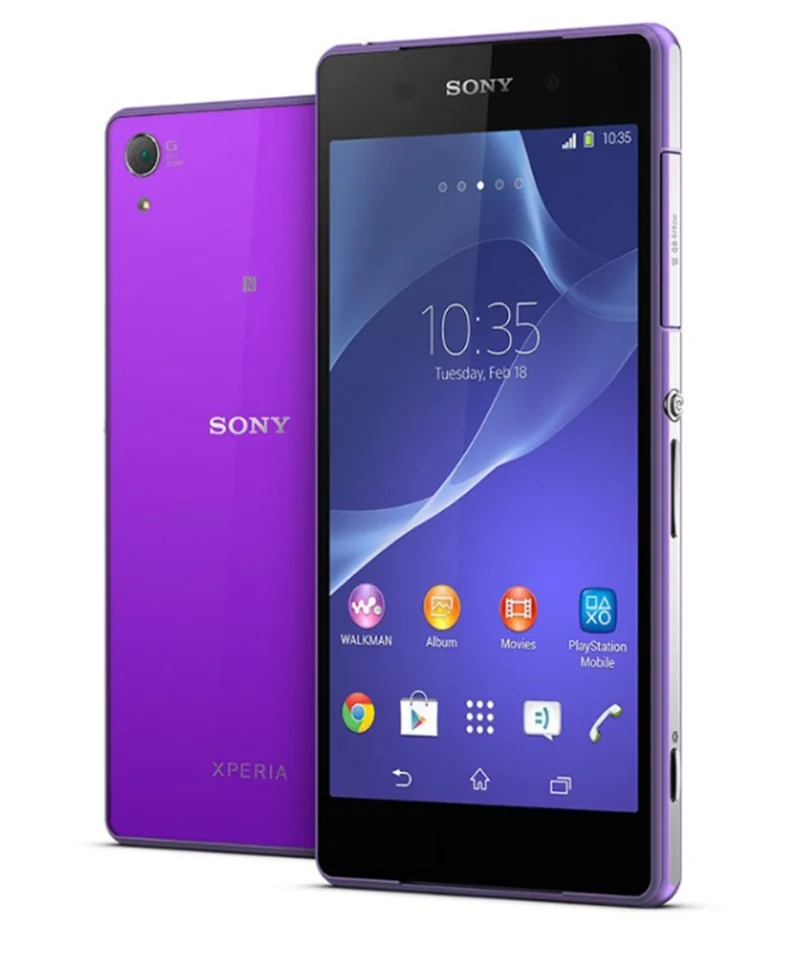 Sony Xperia Z2 D6503 разблокированный 4G LTE Android четырехъядерный ОЗУ 3 Гб ПЗУ 16 Гб 5,2 дюйма Поддержка NFC мобильного телефона - Цвет: Фиолетовый