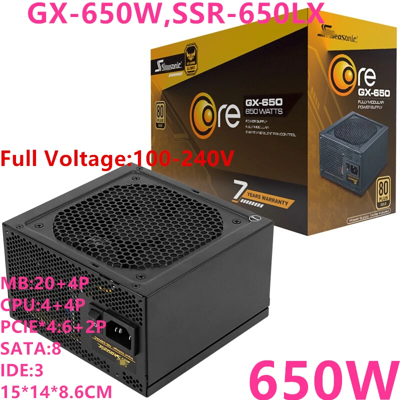 Блок питания для SeaSonic блок питания ATX 80plus золото полный модуль 550 W/650 W Питание CORE GX-550W SSR-550LX CORE GX-650W SSR-650LX