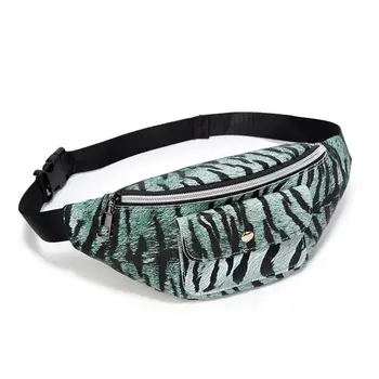 

11.11 Fashion Women Tiger Stripes Chest Waist Bag Shell Shape Faux Leather Fanny Pack Christmas gift
