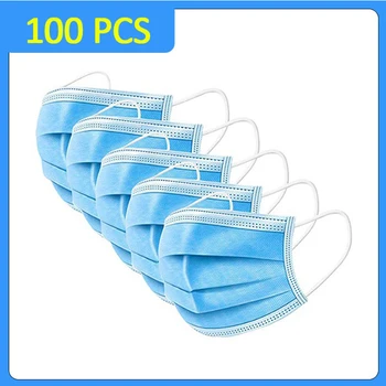 

Disposable 3-Layers Mask Anti-Pollution Dust Protection Face Masks Proof Flu Earloop Mouth Masks