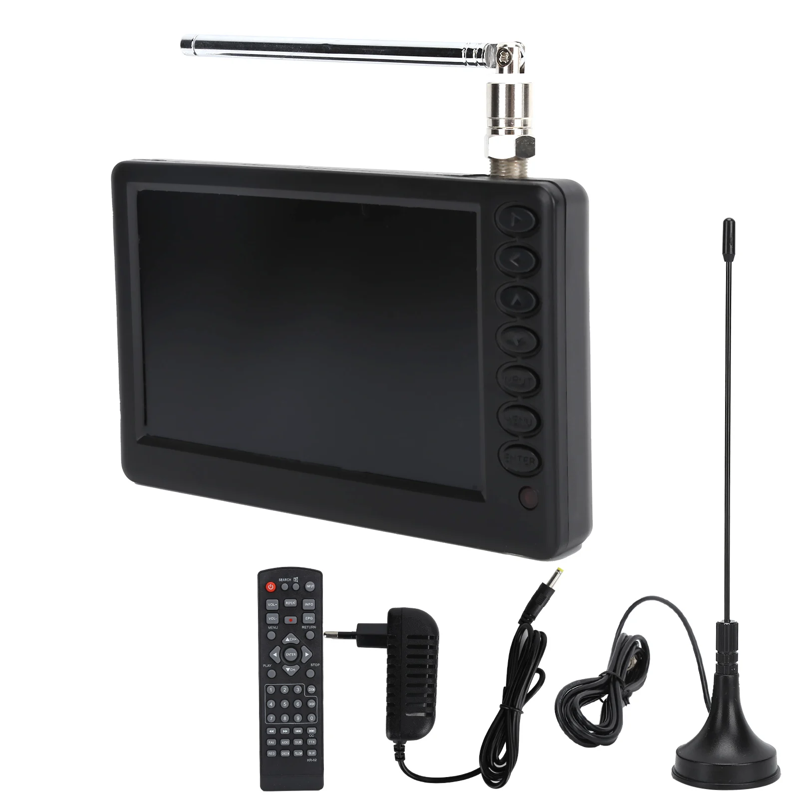LEADSTAR D5 DT2 Portable TV 5 Inch Pocket Digital TV Portable FM ATV Bracket High-Resolution Mini EU 110-220V portable tv