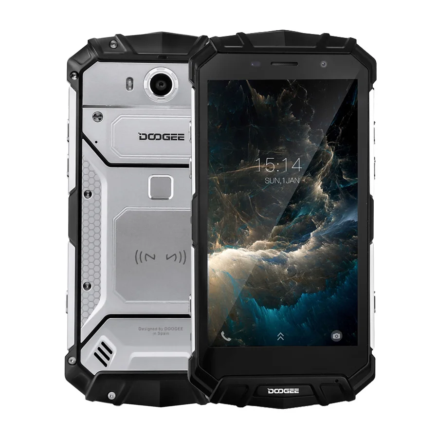 DOOGEE S60 Lite IP68 Water 5580mAh Wireless Charge 12V2A Quick Charge 5.2'' FHD MT6750T Octa Core 4GB 32GB Smartphone 16.0MP Cam - Color: Sliver