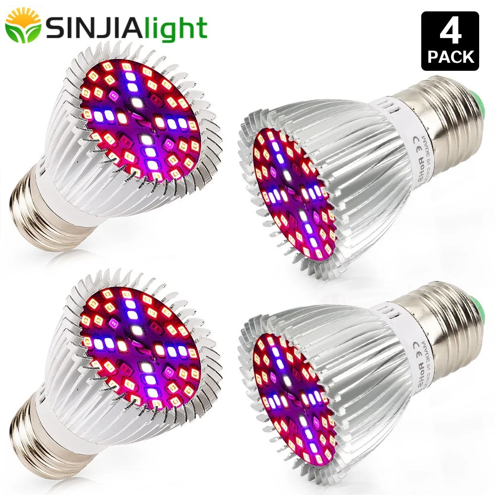 Светодиодный светильник для выращивания растений 4 шт.|bulb dimmable|lamp striplamp mood |