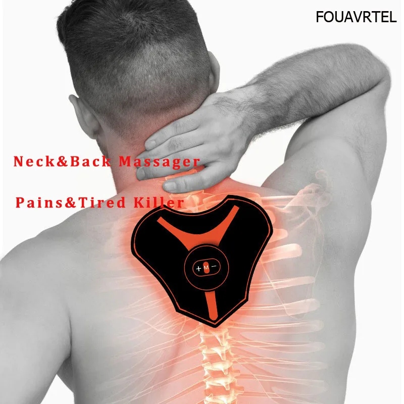 

Electric Neck Massager Shoulder Back Body Massage Relacation Device EMS Muscle Stimulator Relief Pains Tiredness Relaxing Back