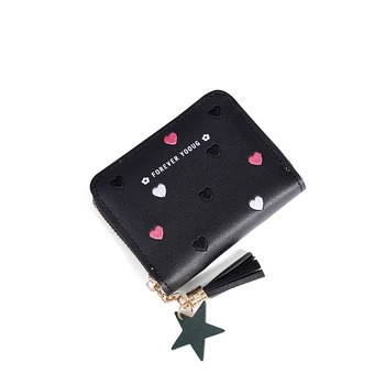 

New Women Wallet Many Departments Card Holder Foldable Ladies Small Purse Zipper Card Case High Quality Female Wallets