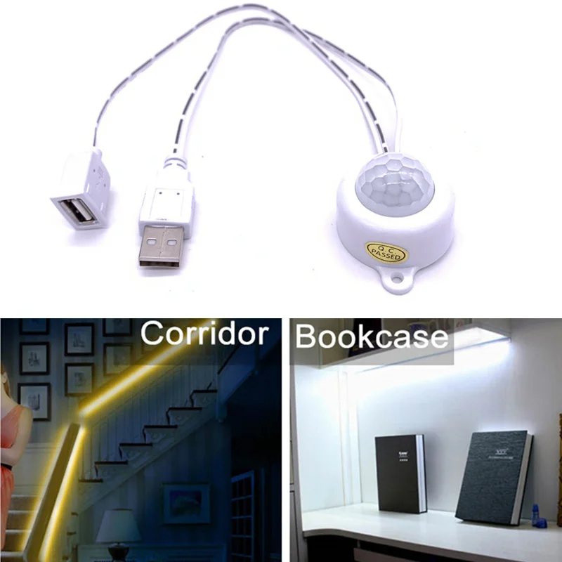 

USB Port Infrared Human Sensor Switch 5V For LED Night Light Strip Motion Sensor Light Free shipping