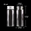 5pcs 25ml 27*70mm Clear Glass Bottles with Aluminum Caps Glass Jars Potion bottles Glass Vials Spice Jars for Art Craft 2