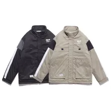 Зимняя новая хлопковая Мужская японская трендовая свободная цветная подходящая хлопковая одежда Толстая Повседневная дикая куртка