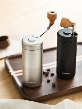 

Manual Coffee Grinder Hand Mill Dual Bearings To Fix Central Shaft Adjuster Burr To Point Point Sharp Steel Stainless Coarseness