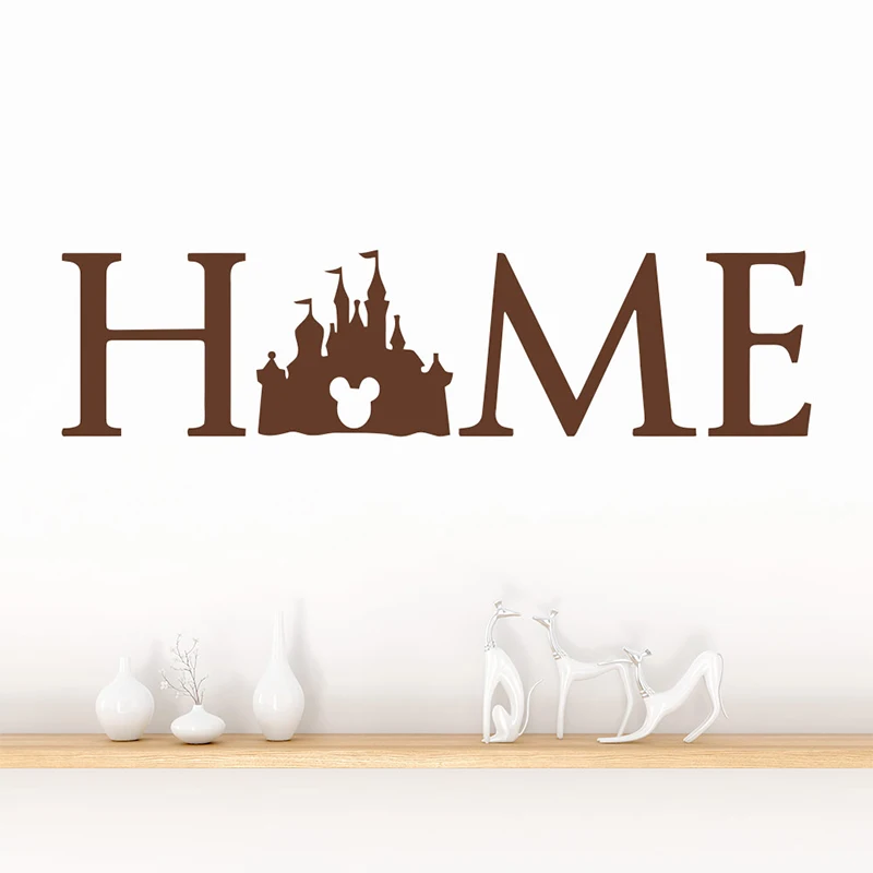 Disney Mickey Castle Silhouette Home Vinyl Wall Stickers For Home Decor Nursery Kids Room Decoration Mural Wall Art DIY Decals Disney Mickey Castle Silhouette Home Vinyl Wall Stickers For Home Decor Nursery Kids Room Decoration Mural Wall Art DIY Decals